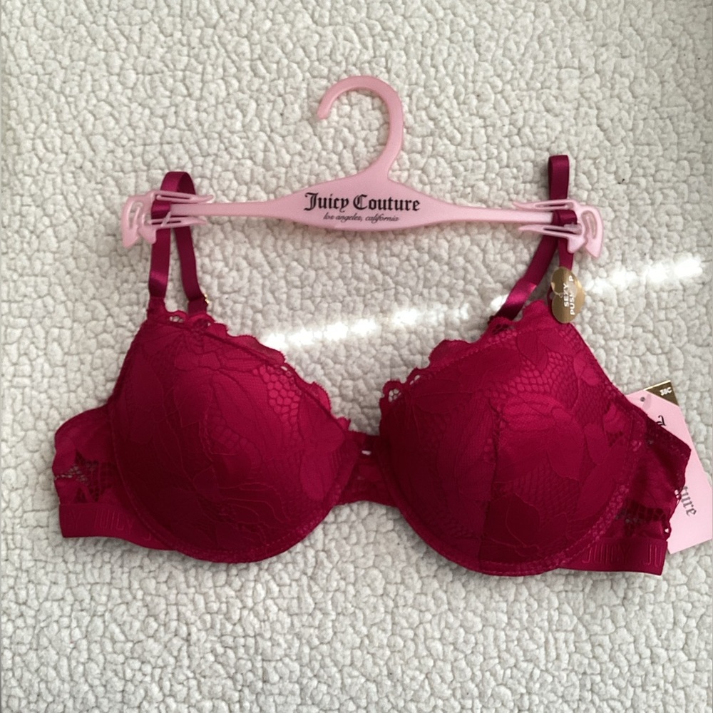 Juicy Couture Laced Sexy Push Up Bra, 38C, 36C, NWT